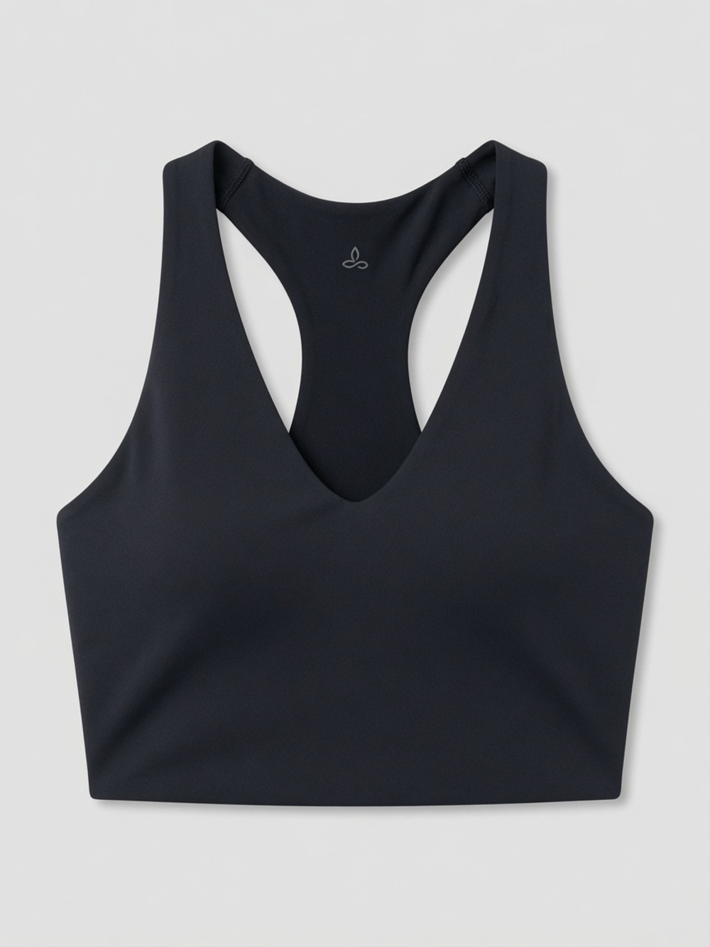 Prana Black Racerback V-Neck Sports Bra